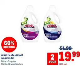 Makro Ariel Professional wasmiddel aanbieding
