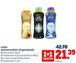 Makro Lenor wasverzachter of geurparels aanbieding