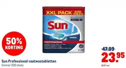 Makro Sun Professional vaatwastabletten aanbieding