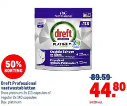 Makro Dreft Professional vaatwastabletten aanbieding