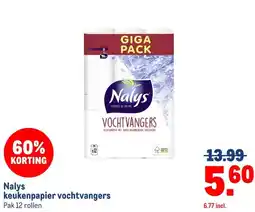 Makro Nalys keukenpapier vochtvangers aanbieding