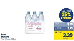 Makro Evian bruisend aanbieding