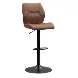 Leen Bakker Barkruk Jesse - verstelbaar - cognac aanbieding