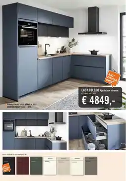 Keukendepot EASY TOLEDO Fjordblauw ultramat aanbieding