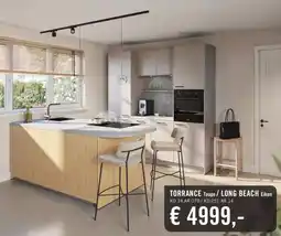 Keukendepot TORRANCE Taupe/ LONG BEACH Eiken aanbieding