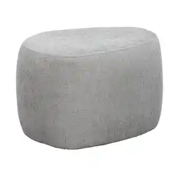 Leen Bakker Poef Kacy - lichtgrijs - 38x60x48 cm aanbieding