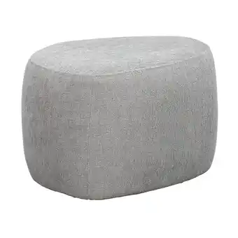 Leen Bakker Poef Kacy - lichtgrijs - 38x60x48 cm aanbieding