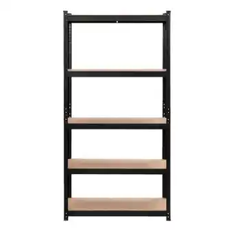 Leen Bakker Metalen stellingkast - zwart - 90x45x180 cm aanbieding