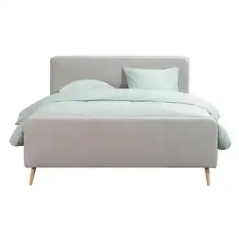 Leen Bakker Bed Suze - lichtgrijs - 140x200 cm aanbieding