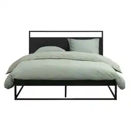 Leen Bakker Bed Kioto - zwart - 140x200 cm aanbieding