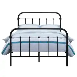 Leen Bakker Bed Anne - mat antraciet - 140x200 cm aanbieding