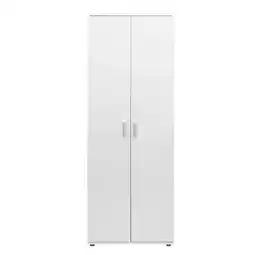 Leen Bakker Kast Inca 2-deurs - wit - 184x70x34,5 cm aanbieding