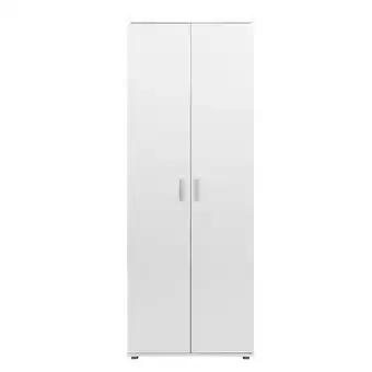 Leen Bakker Kast Inca 2-deurs - wit - 184x70x34,5 cm aanbieding