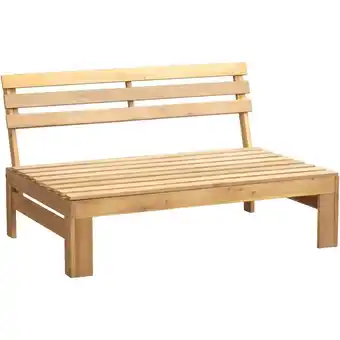 Leen Bakker Palletbank Perugia - naturel - 70x120x86 cm aanbieding