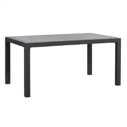 Leen Bakker Keter tafel Melody - grijs - 160x94,5x74,5 cm aanbieding