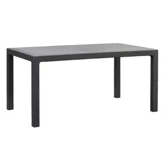 Leen Bakker Keter tafel Melody - grijs - 160x94,5x74,5 cm aanbieding
