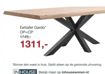IN.HOUSE Eettafel Gardo aanbieding