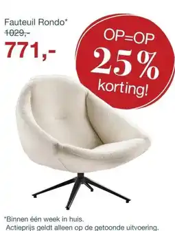 IN.HOUSE Fauteuil Rondo* aanbieding