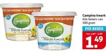 Hoogvliet Campina kwark aanbieding