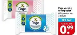 Hoogvliet Page vochtig toiletpapier aanbieding
