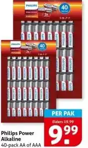 Hoogvliet Philips Power Alkaline aanbieding