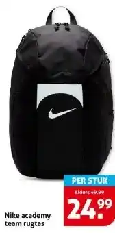 Hoogvliet Nike academy team rugtas aanbieding