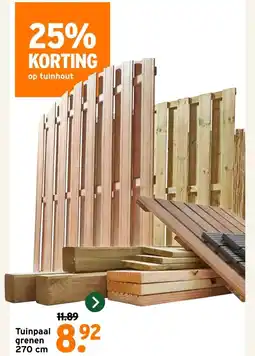 GAMMA Tuinpaal grenen 270 cm aanbieding