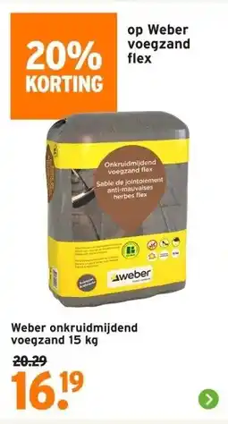 GAMMA 20% KORTING op Weber voegzand flex aanbieding