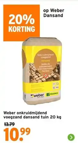 GAMMA Weber onkruidmijdend voegzand dansand tuin 20 kg aanbieding