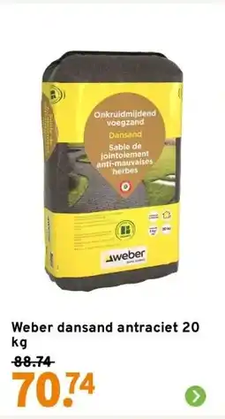 GAMMA Weber dansand antraciet 20 kg aanbieding