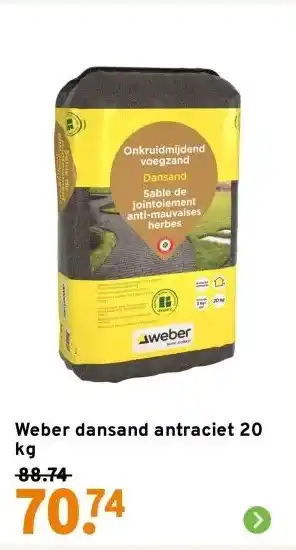 GAMMA Weber dansand antraciet 20 kg aanbieding
