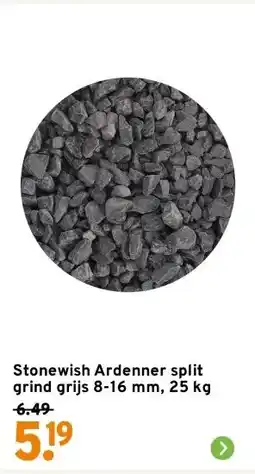 GAMMA Stonewish Ardenner split grind grijs 8-16 mm, 25 kg aanbieding