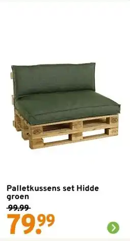 GAMMA Palletkussens set Hidde groen aanbieding