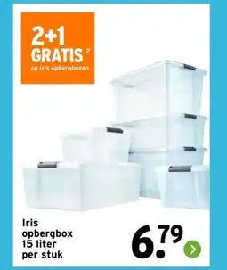 GAMMA Iris opbergbox 15 liter per stuk aanbieding