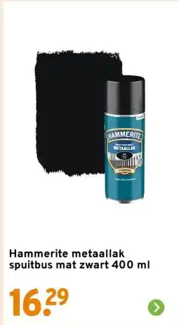 GAMMA Hammerite metaallak spuitbus mat zwart 400 ml aanbieding