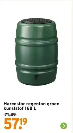 GAMMA Harcostar regenton groen kunststof 168 L aanbieding