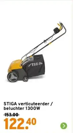 GAMMA STIGA verticuteerder / beluchter 1300W aanbieding