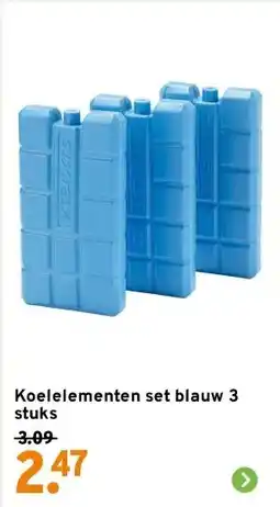 GAMMA Koelelementen set blauw 3 stuks aanbieding