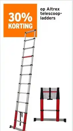 GAMMA 30% KORTING op Altrex telescoop- ladders aanbieding