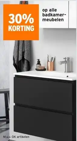 GAMMA 30% KORTING op alle badkamer- meubelen aanbieding