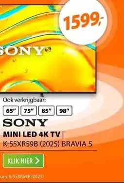 Expert Sony K-55XR59B (2025) BRAVIA 5 aanbieding