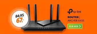 Expert TP-Link Archer AX55 AX3000 Dual-Band Gigabit WiFi 6 Router aanbieding
