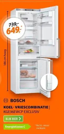 Expert Bosch KGE36EWCP EXCLUSIV Wit aanbieding