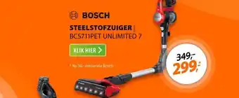 Expert Bosch BCS711PET Unlimited 7 Rood aanbieding