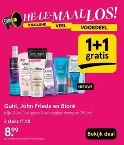 Etos Guhl, John Frieda en Bioré aanbieding