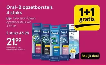 Etos Oral-B opzetborstels 4 stuks aanbieding