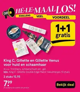 Etos King C, Gillette en Gillette Venus voor huid en schaamhaar aanbieding
