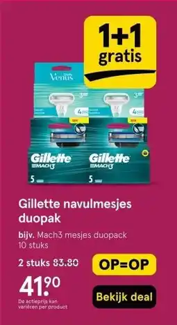 Etos Gillette navulmesjes duopak aanbieding