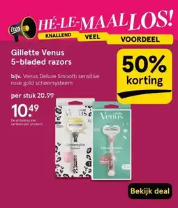 Etos Gillette Venus 5-bladed razors aanbieding