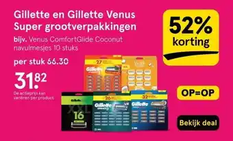 Etos Gillette en Gillette Venus Super grootverpakkingen aanbieding